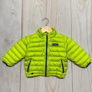 Patagonia Toddler Boys 12-18M Duck Down Sweater Puffer 600 Fill Jacket Green